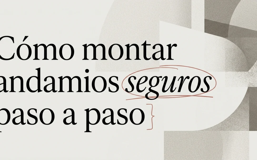 Cómo montar andamios de forma segura paso a paso