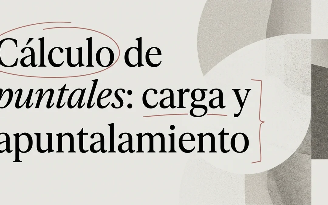 Cálculo de puntales: carga y apuntalamiento